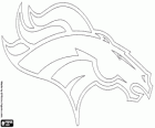 Denver Broncos logo, american football team in de AFC West-divisie, Denver, Colorado