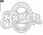 Milwaukee Brewers logo, honkbal team in de Central Division van de National League, Milwaukee, Wisconsin