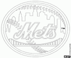 New York Mets logo, professionele honkbal team in de National League, East Division, Queens, New York City, New York