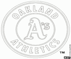 Oakland Athletics logo, honkbal team gebaseerd in Oakland, Californië. Western Division American League