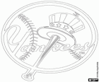 New York Yankees logo, professionele honkbal team in de American League East Division, New York City