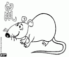 De rat, het teken van de Rat, het Jaar van de Rat. Het eerste teken van de twaalf dieren van de Chinese Horoscoop