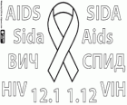 Wereldaidsdag, 1 december. Het rode lintje is het wereldwijde symbool van solidariteit tegen aids