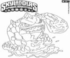 Skylander Eruptor, een wezen dat vuurballen en vlammen gooit. Brand Skylanders