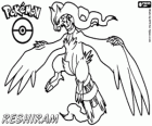 Reshiram, legendarische Pokémon, Draak / Brand. Pokémon Black mascotte