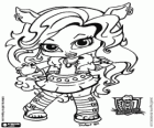 Baby Clawdeen, het dochtertje van de weerwolf, een personage van Baby Monster High