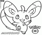 Minccino, normale Pokémon, haar evolutie is Cinccino