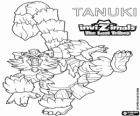 Tanuki, laatste evolutie. Invizimals The Lost Tribes. Krachtige Invizimal met groot zelfvertrouwen