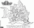 Terrorteeth, laatste evolutie. Invizimals The Lost Tribes. Aquatische Invizimal die zeer snel eet en die bijt alles