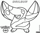 Drilbur, de mol pokémon. Evolueert in Excadrill. Moguryu en Doryuuzu