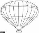Luchtballon met het rechthoekig mandje