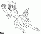 Zoey Hanson, Ichigo Momomiya, de leider van de Mew Mew verandert in een catgirl met oren en staart van een kat