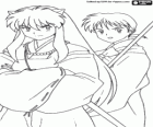 InuYasha en Miroku, een boeddhistische monnik