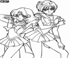 Sailor Neptune en Sailor Uranus