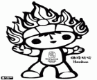 Huanhuan, de Olympische vlam. Een andere mascotte van de Olympische Spelen Beijing 2008