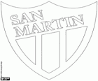 Embleem van de Club Atlético San Martín. Voetbalclub uit de stad van San Juan, Argentina