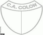 Embleem van de Club Atlético Colón de Santa Fe. Argentijnse voetbalclub