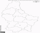 Kaart van het Groothertogdom Luxemburg, klein land omringd door Frankrijk, Duitsland en België