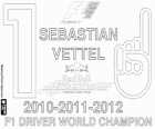 Sebastian Vettel, de jongste F1-coureur drie keer wereldkampioen in 2010, 2011 en 2012