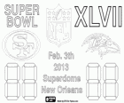 Super Bowl 2013. San Francisco 49ers vs. Baltimore Ravens. Superdome, New Orleans, 3 februari 2013