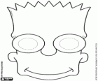 Masker met het gezicht van Bart Simpson voor Carnaval