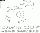 Davis Cup logo met de sponsor BNP Paribas
