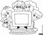 Familie en computer