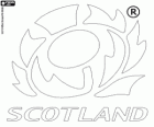 Logo van het nationale team van Schotland rugby. Emblem, de distel