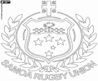 Logo van de Samoa nationale rugbyteam, Manu Samoa. Embleem, het Zuiderkruis