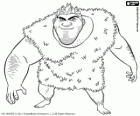 Grug Crood, een prehistorische man die wil beschermen zijn familie, de Croods