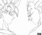 Goku en Vegeta, aangezicht tot aangezicht