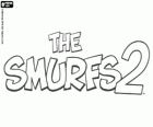 Logo van de film De Smurfen 2, The Smurfs 2