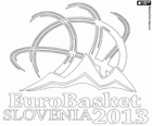 Logo EuroBasket 2013 Slovenië. Basketbal Europees Kampioenschap 2013. FIBA Europe