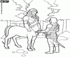 Prins Caspian en de Centaur. Twee personages uit De Kronieken van Narnia