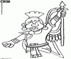 Een strijder van het oude Azteekse rijk