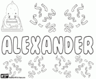 Alexander. Naam van Griekse oorsprong betekent Beschermer van Man. Alexander, naam in Engels, Duits, Deens, Noors, Nederlands, Slowaaks, Zweeds en Hongaars