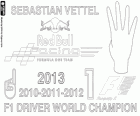 Sebastian Vettel, 2013 F1-wereldkampioen, de vierde opeenvolgende wereldtitel