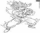 Goku super cartoon 2. Goku gooit de Kamehameha aanval