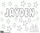 Jayden, naam van Engelse oorsprong. Gemaakt met de combinatie van de namen Jay en Hayden