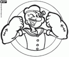 Popeye de zeeman, beroemd personage uit comic strip. Het karakter van Popeye werd gemaakt door EC Segar en voor het eerst gepubliceerd in 1929