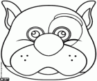 Hond masker. Bulldog masker