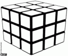 Rubiks kubus. Kubus van zes kleuren