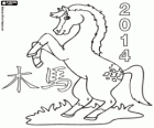 2014, het jaar van het houten paard. Volgens de Chinese kalender, vanaf 31 januari 2014 tot 18 februari 2015