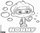 Nonny, een intelligente jongen met zijn duikbril. Bubble Guppies