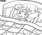 Holly Hobbie in het bed met Bonnet, de kitty