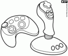 Besturingselementen voor videospelletjes: gamepad en joystick. Spelbesturingsapparaat