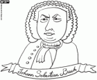 Buste van Johann Sebastian Bach. Beroemde Duitse componist, geboren in het jaar 1685, stierf in 1750