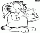 Garfield en Pooky zijn klaar om te gaan slapen
