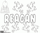 Reagan, naam van Keltische oorsprong. Variant van Regan. Reagan, unisex naam
