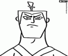Het gezicht van een samurai, de samurai Jack